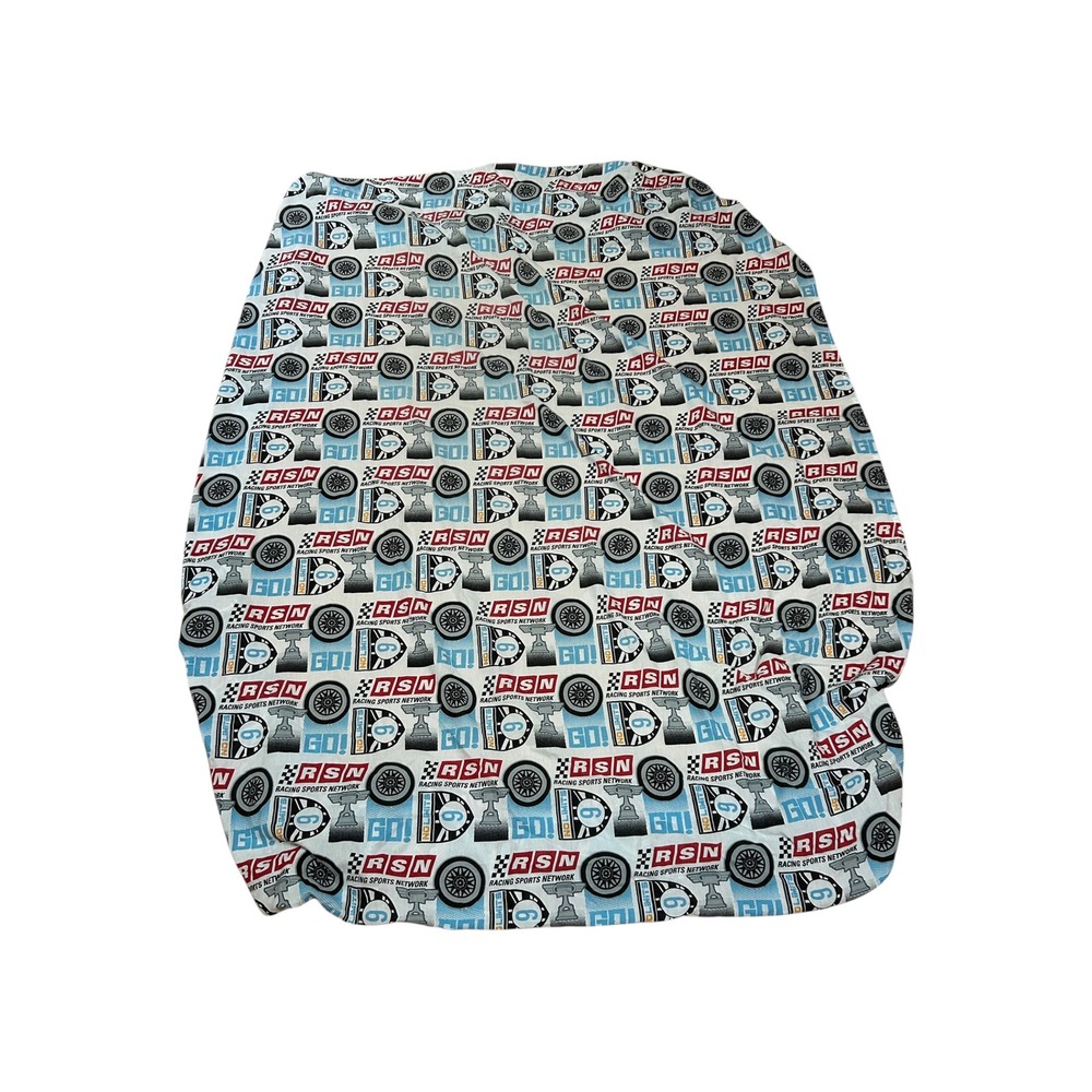 Disney Pixar Cars RSN Racing Sports Network Twin Sheet Blue Red